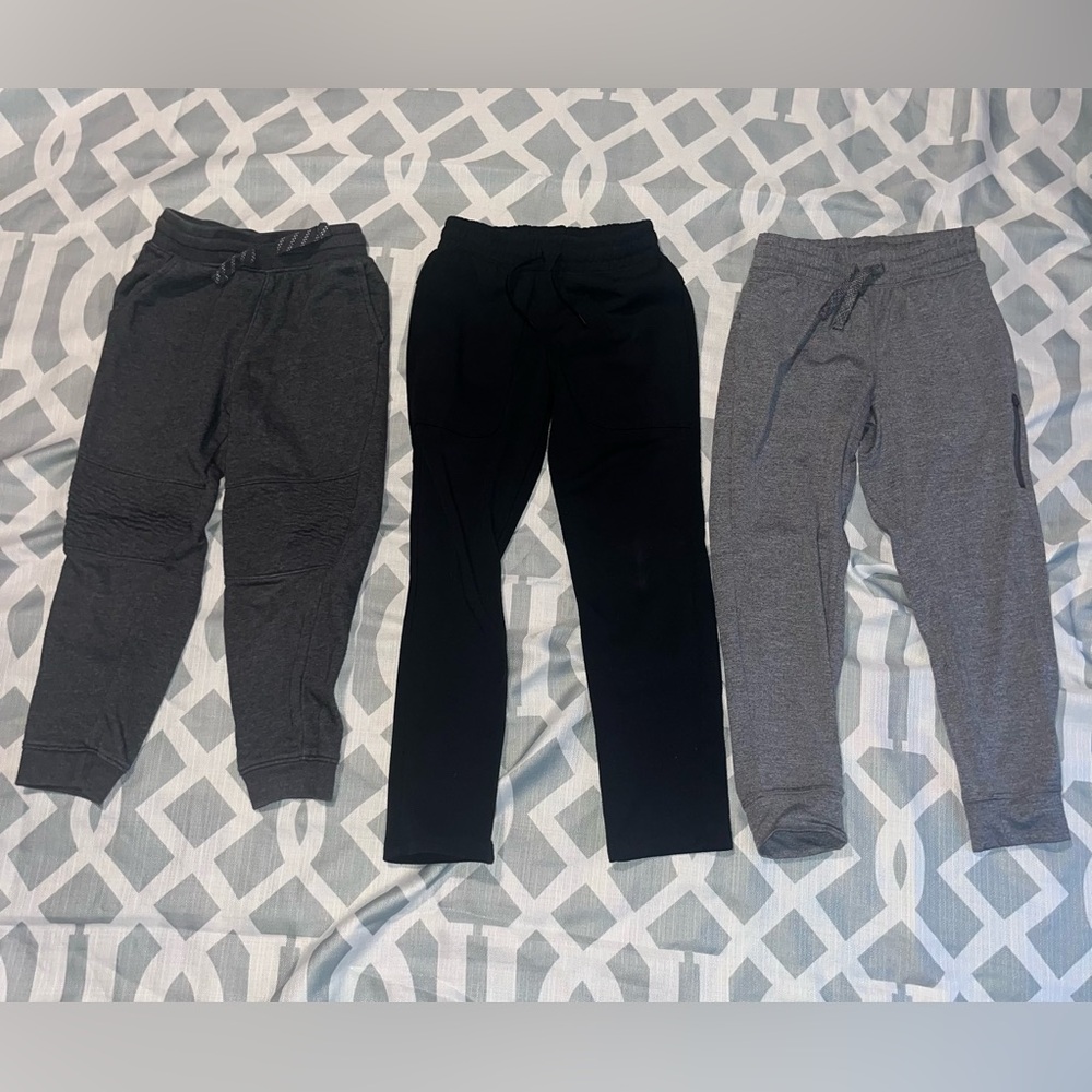 Kids Boys size Small/6-7 Jogger Pants bundle - Black, Gray, Dark Gray